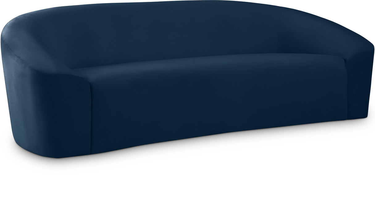 Riley Navy Velvet Sofa - Furniture Stars (Chicago, IL)