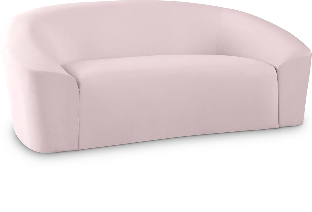 Riley Pink Velvet Loveseat - Furniture Stars (Chicago, IL)