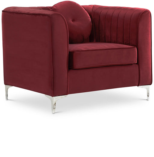 Isabelle Burgundy Velvet Chair - Furniture Stars (Chicago, IL)