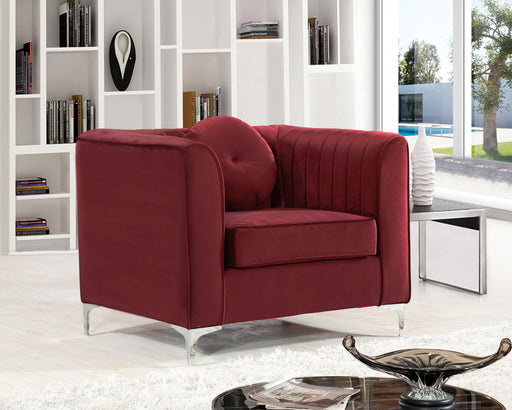 Isabelle Burgundy Velvet Chair - Furniture Stars (Chicago, IL)