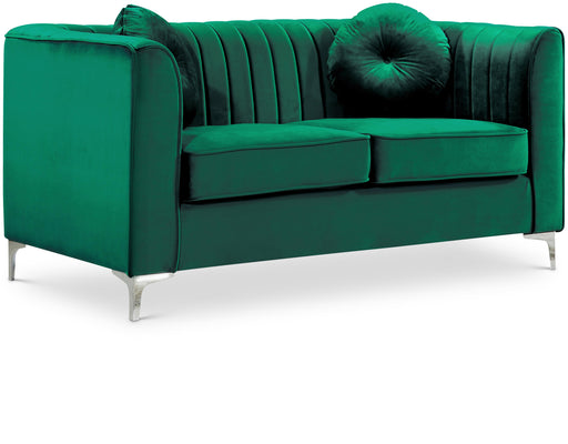 Isabelle Green Velvet Loveseat - Furniture Stars (Chicago, IL)