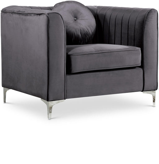 Isabelle Grey Velvet Chair - Furniture Stars (Chicago, IL)