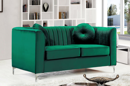 Isabelle Green Velvet Loveseat - Furniture Stars (Chicago, IL)