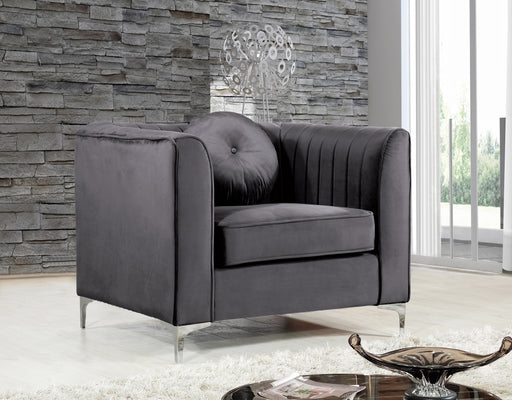 Isabelle Grey Velvet Chair - Furniture Stars (Chicago, IL)