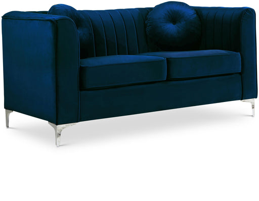 Isabelle Navy Velvet Loveseat - Furniture Stars (Chicago, IL)