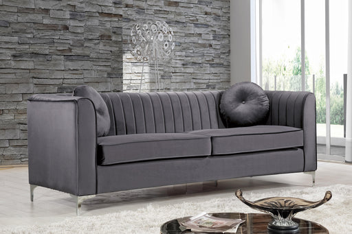 Isabelle Grey Velvet Sofa - Furniture Stars (Chicago, IL)