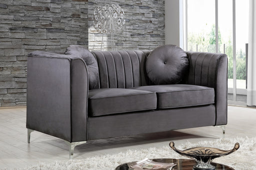 Isabelle Grey Velvet Loveseat - Furniture Stars (Chicago, IL)