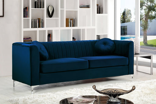 Isabelle Navy Velvet Sofa - Furniture Stars (Chicago, IL)