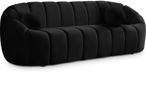 Elijah Black Velvet Sofa - Furniture Stars (Chicago, IL)
