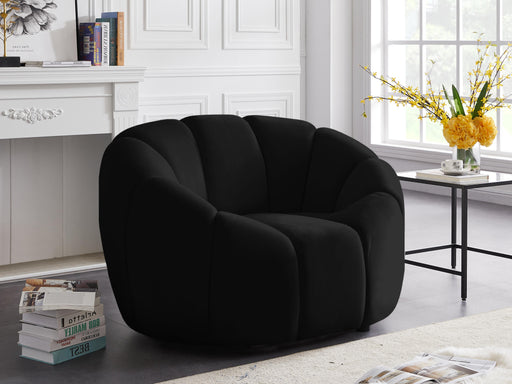 Elijah Black Velvet Chair - Furniture Stars (Chicago, IL)