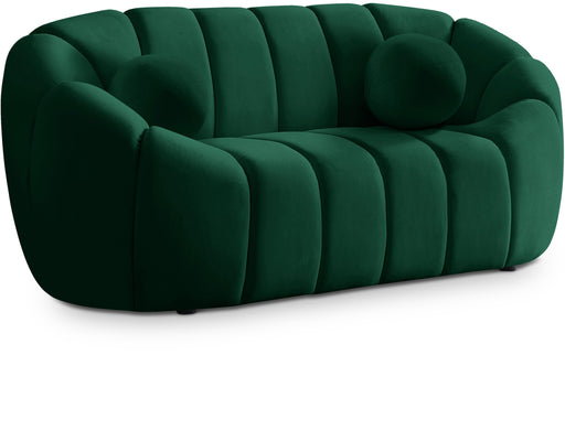 Elijah Green Velvet Loveseat - Furniture Stars (Chicago, IL)