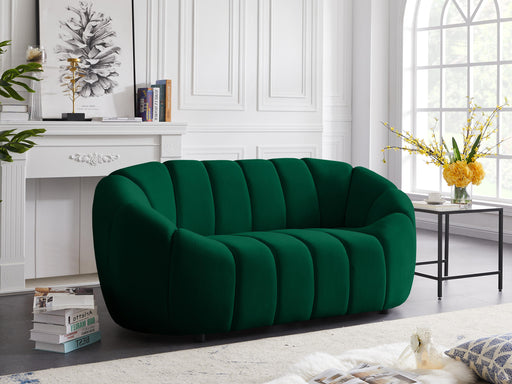 Elijah Green Velvet Loveseat - Furniture Stars (Chicago, IL)