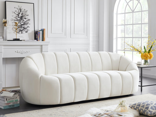 Elijah Cream Velvet Sofa - Furniture Stars (Chicago, IL)