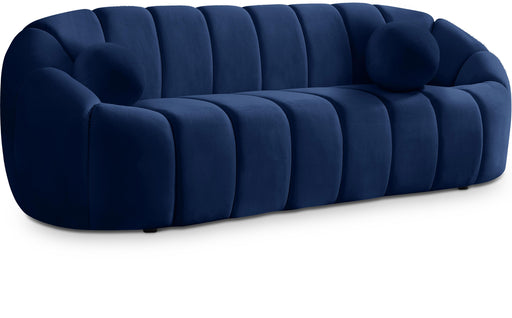 Elijah Navy Velvet Sofa - Furniture Stars (Chicago, IL)