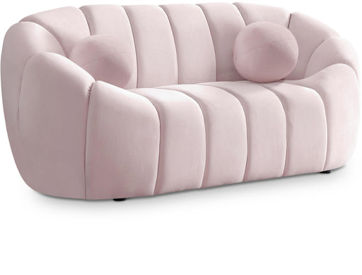 Elijah Pink Velvet Loveseat - Furniture Stars (Chicago, IL)