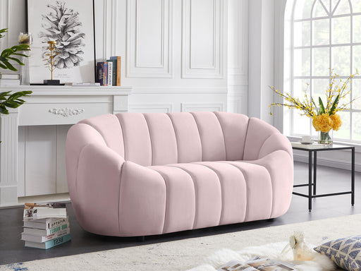 Elijah Pink Velvet Loveseat - Furniture Stars (Chicago, IL)