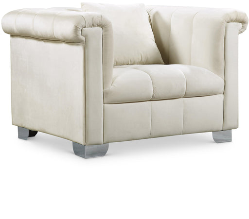 Kayla Cream Velvet Chair - Furniture Stars (Chicago, IL)