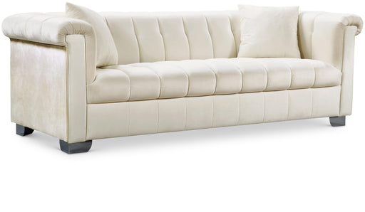 Kayla Cream Velvet Sofa - Furniture Stars (Chicago, IL)