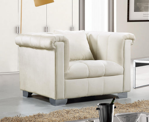 Kayla Cream Velvet Chair - Furniture Stars (Chicago, IL)
