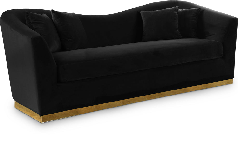 Arabella Black Velvet Sofa - Furniture Stars (Chicago, IL)