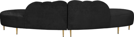 Divine Black Velvet 2pc. Sectional - Furniture Stars (Chicago, IL)