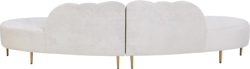 Divine Cream Velvet 2pc. Sectional - Furniture Stars (Chicago, IL)