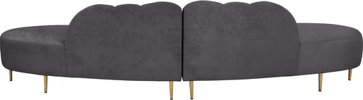 Divine Grey Velvet 2pc. Sectional - Furniture Stars (Chicago, IL)