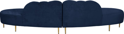 Divine Navy Velvet 2pc. Sectional - Furniture Stars (Chicago, IL)