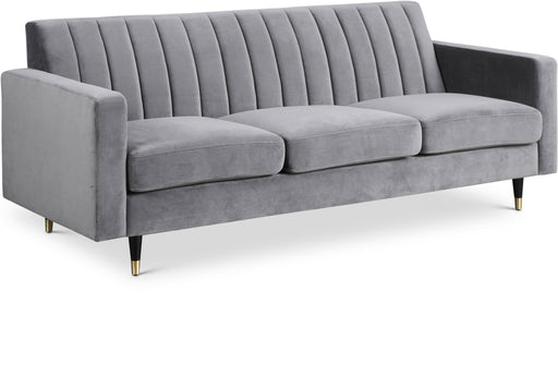 Lola Grey Velvet Sofa - Furniture Stars (Chicago, IL)