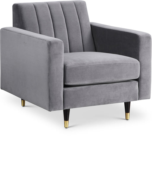 Lola Grey Velvet Chair - Furniture Stars (Chicago, IL)