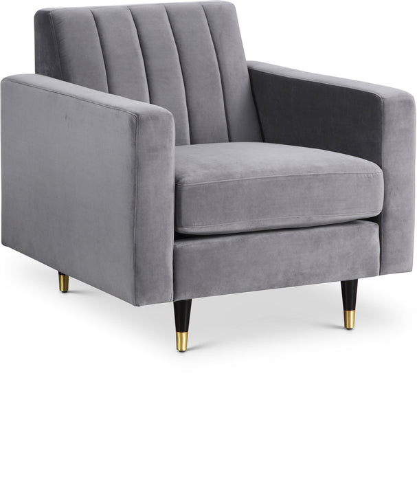 Lola Grey Velvet Chair - Furniture Stars (Chicago, IL)
