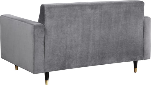Lola Grey Velvet Loveseat - Furniture Stars (Chicago, IL)