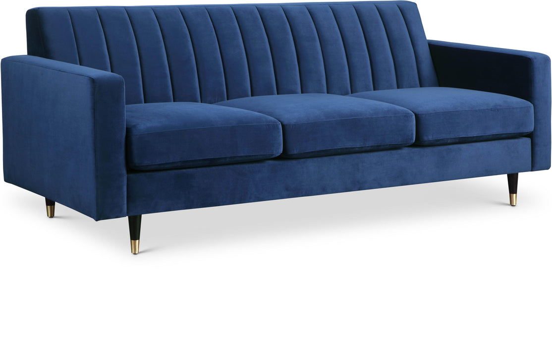 Lola Navy Velvet Sofa - Furniture Stars (Chicago, IL)
