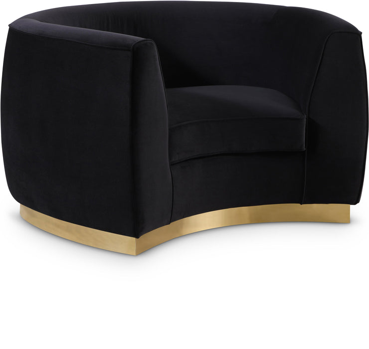 Julian Black Velvet Chair - Furniture Stars (Chicago, IL)
