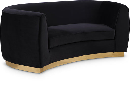 Julian Black Velvet Loveseat - Furniture Stars (Chicago, IL)