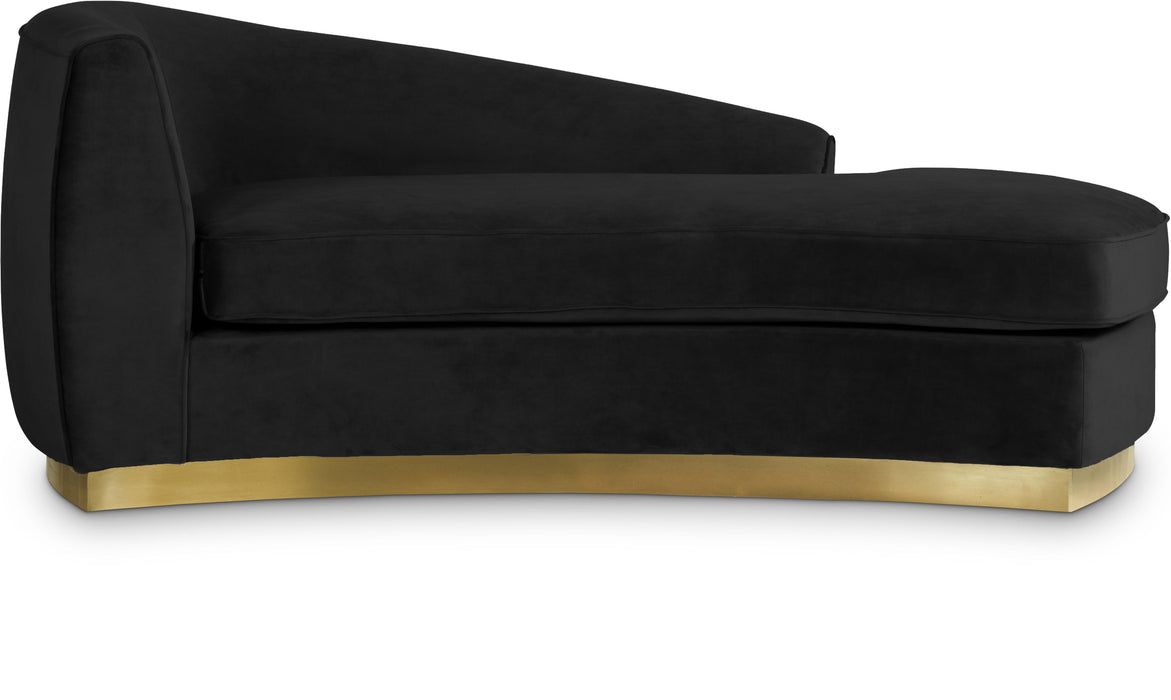 Julian Black Velvet Chaise - Furniture Stars (Chicago, IL)