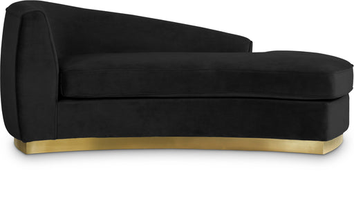 Julian Black Velvet Chaise - Furniture Stars (Chicago, IL)