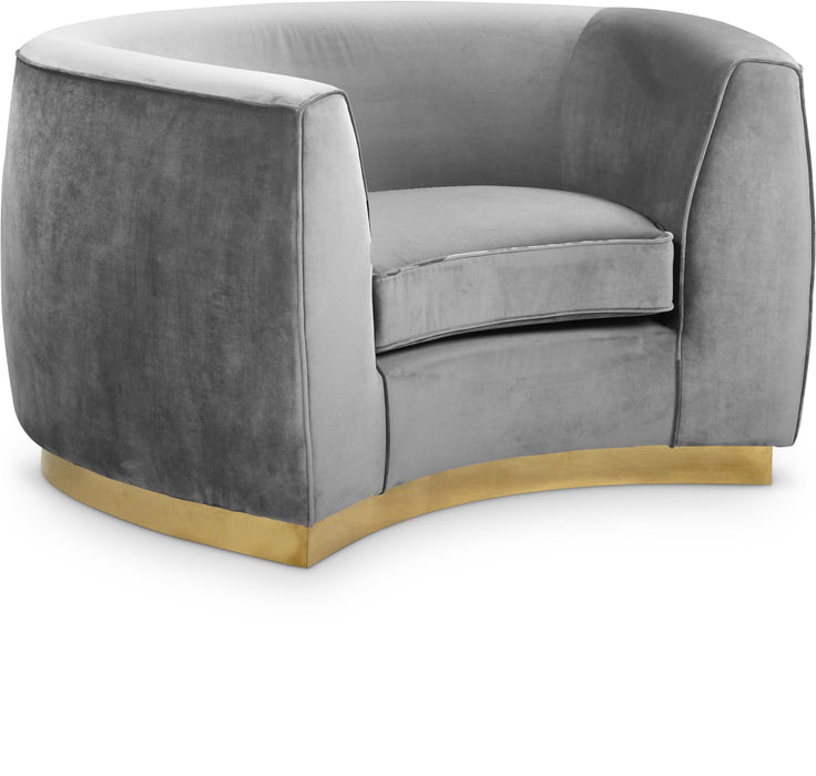 Julian Grey Velvet Chair - Furniture Stars (Chicago, IL)
