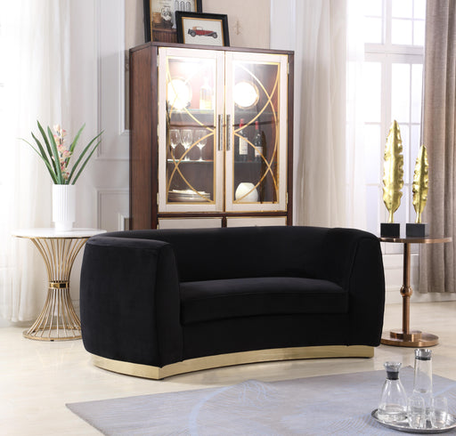 Julian Black Velvet Loveseat - Furniture Stars (Chicago, IL)