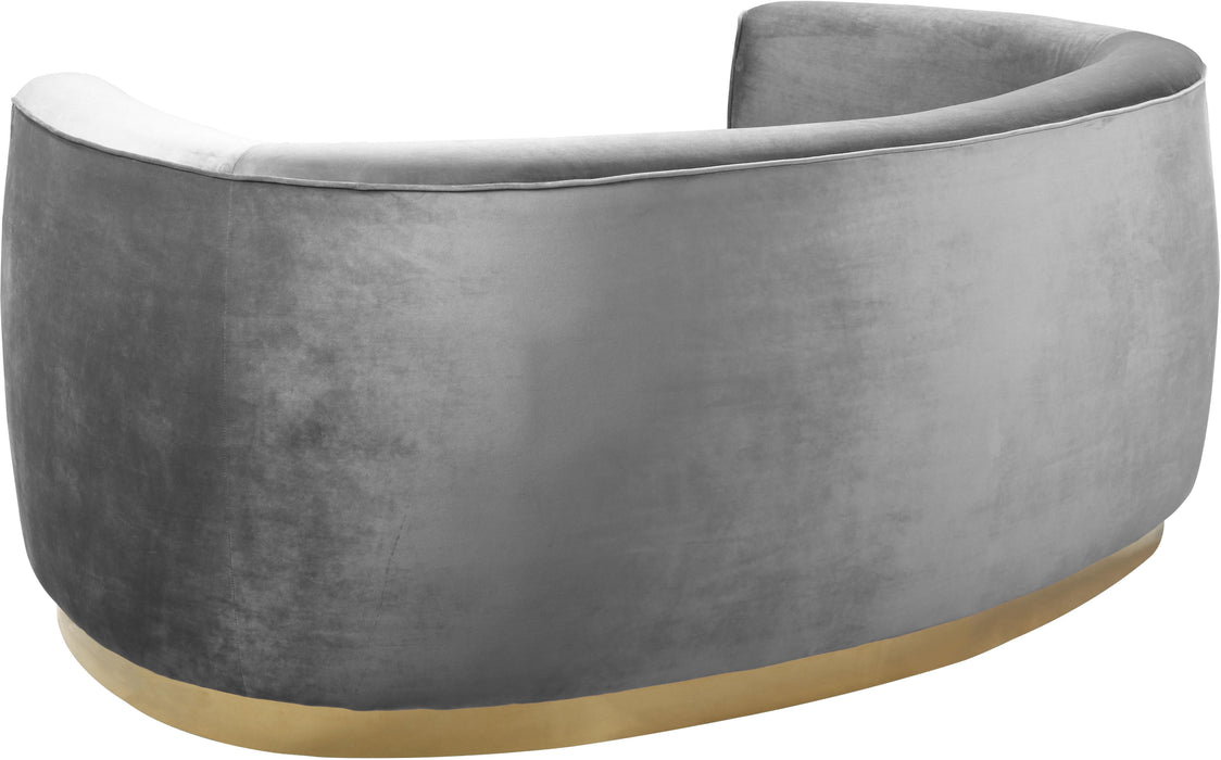 Julian Grey Velvet Loveseat - Furniture Stars (Chicago, IL)