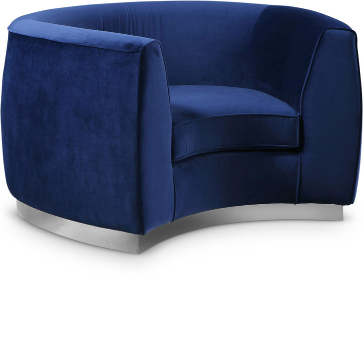 Julian Navy Velvet Chair - Furniture Stars (Chicago, IL)