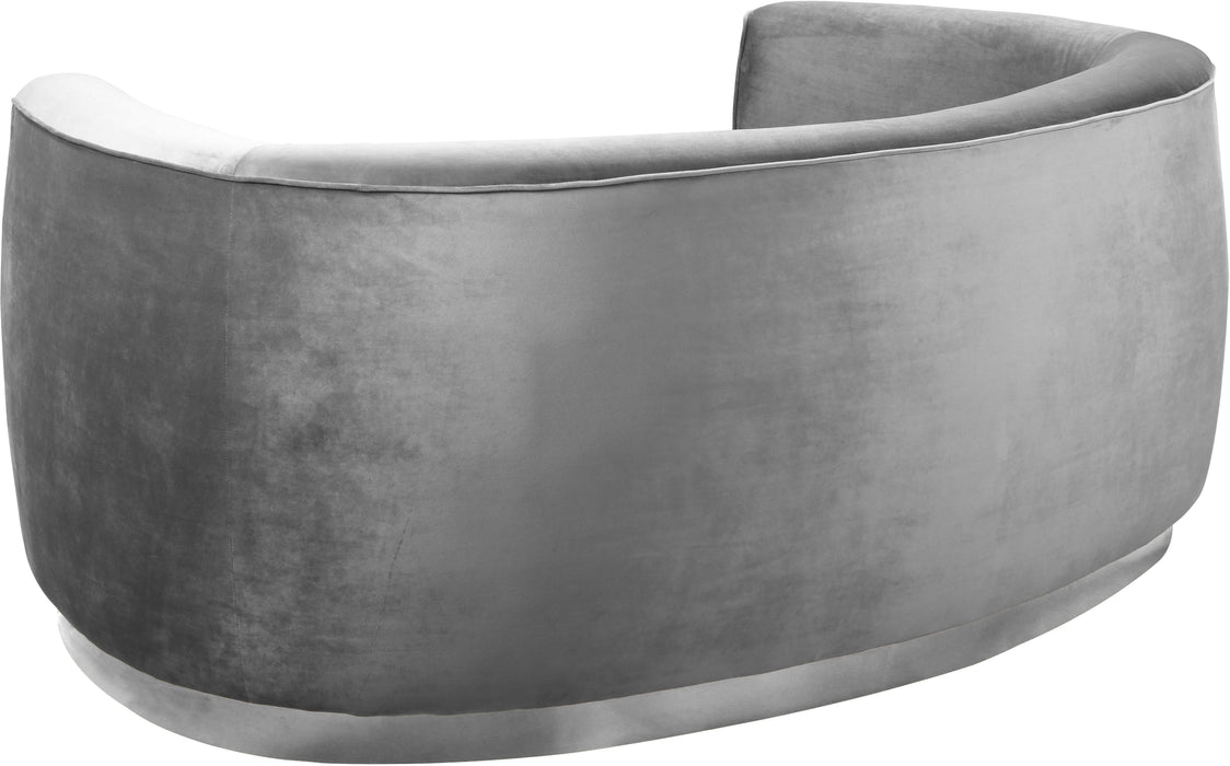 Julian Grey Velvet Loveseat - Furniture Stars (Chicago, IL)