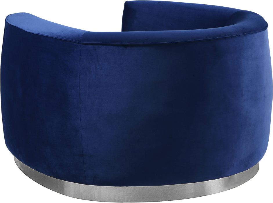 Julian Navy Velvet Chair - Furniture Stars (Chicago, IL)
