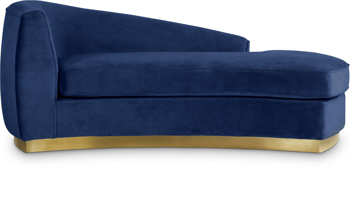 Julian Navy Velvet Chaise - Furniture Stars (Chicago, IL)
