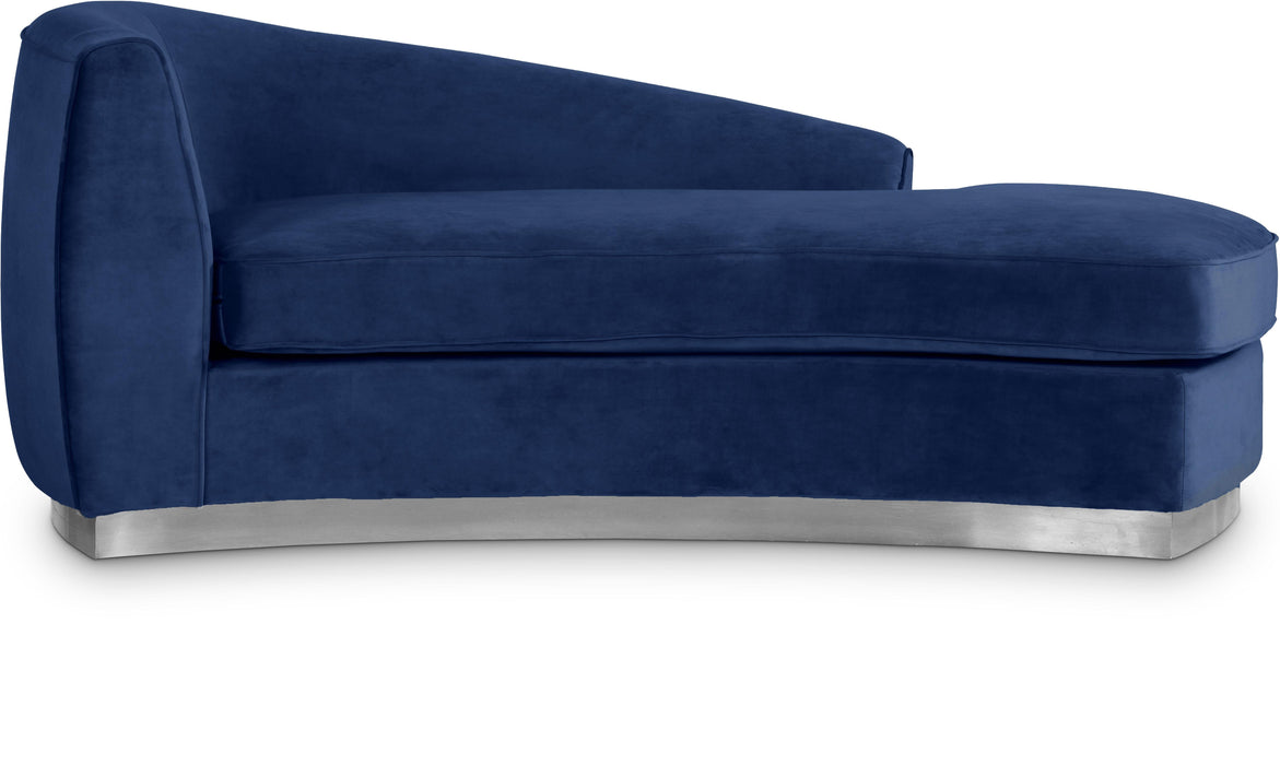 Julian Navy Velvet Chaise - Furniture Stars (Chicago, IL)