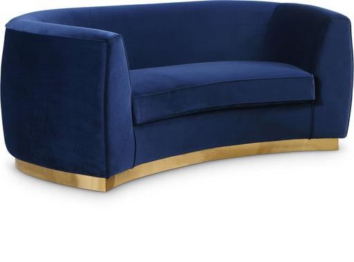 Julian Navy Velvet Loveseat - Furniture Stars (Chicago, IL)