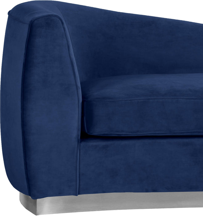 Julian Navy Velvet Chaise - Furniture Stars (Chicago, IL)