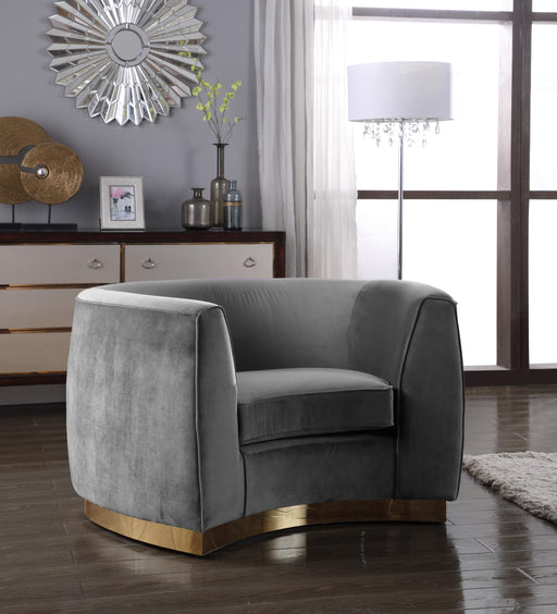 Julian Grey Velvet Chair - Furniture Stars (Chicago, IL)