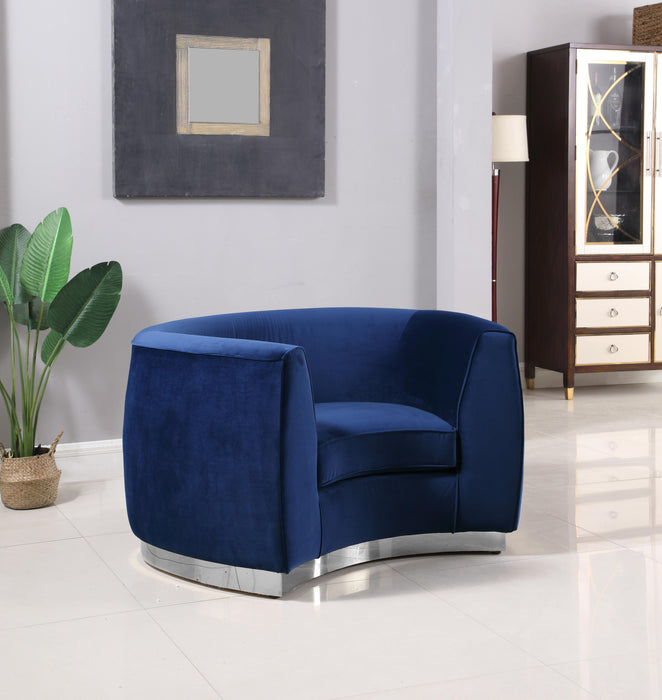 Julian Navy Velvet Chair - Furniture Stars (Chicago, IL)