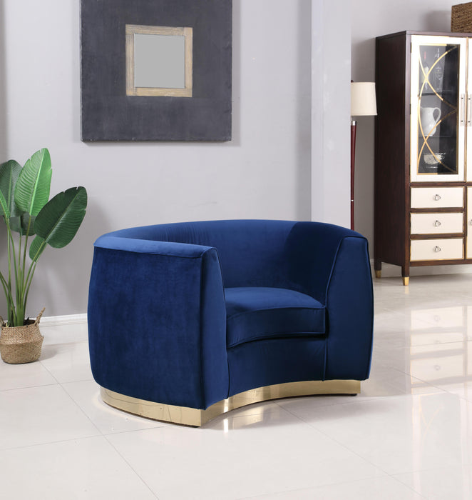 Julian Navy Velvet Chair - Furniture Stars (Chicago, IL)